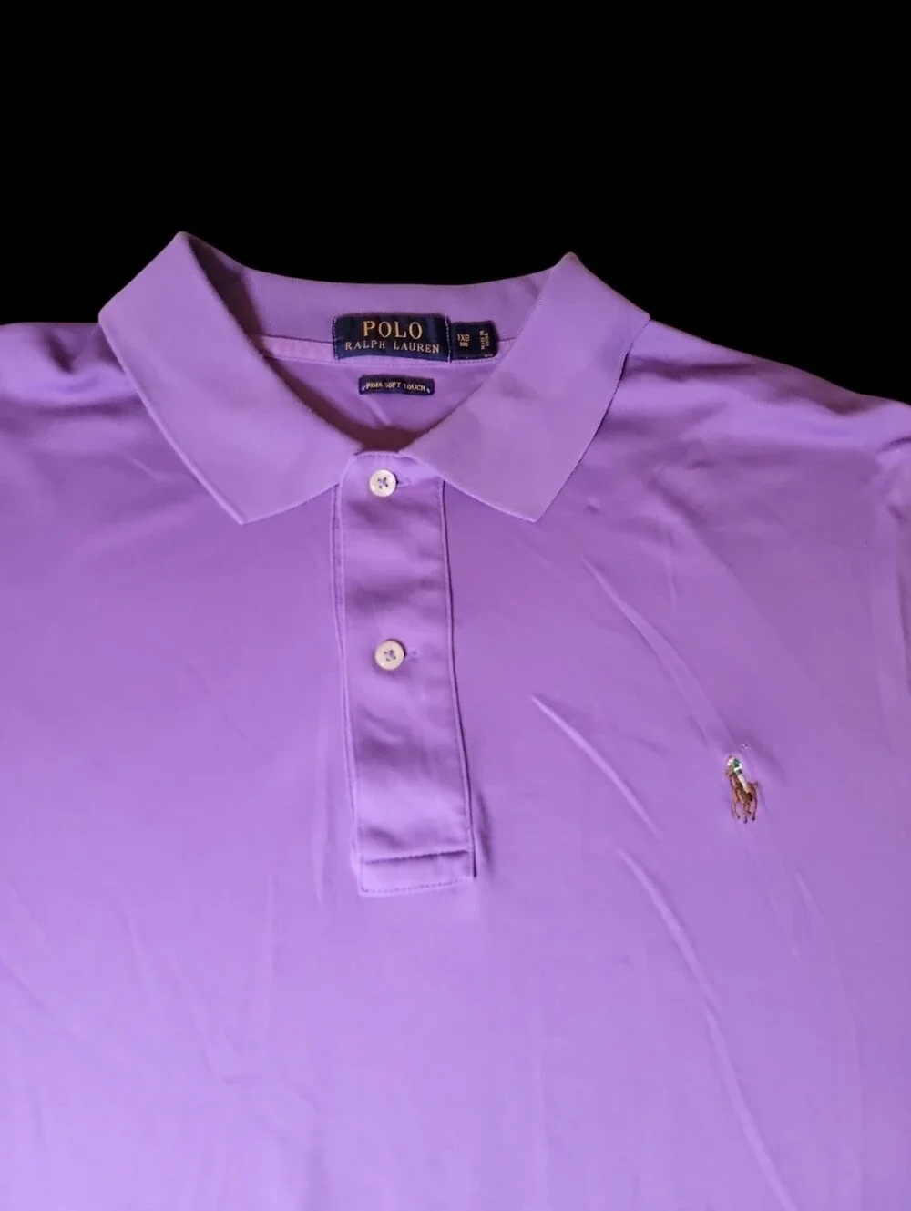 Polo by Ralph Lauren Men’s Lavender Polo Shirt with Embroidered Pony